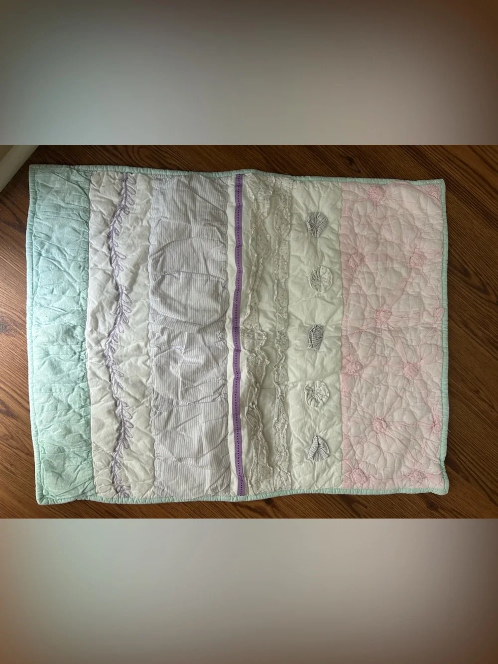 Pottery Barn Kids Pastel Stripe Quilted in Pink, Mint & Lavender